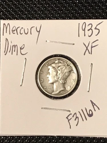 1935 Mercury Dime  XF