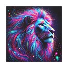Lion Art Print in Vibrant Colors Wall Art Framed Canvas