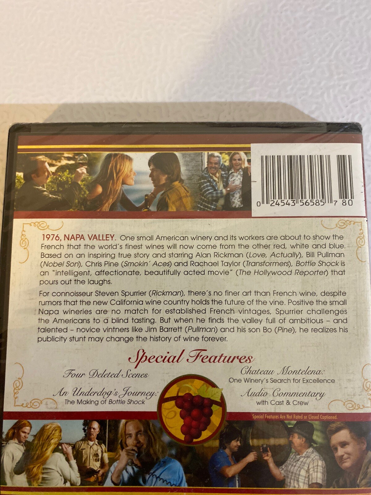 Bottle Shock (DVD, 2008) 20th Century Fox Brand New Sealed Alan Rickman