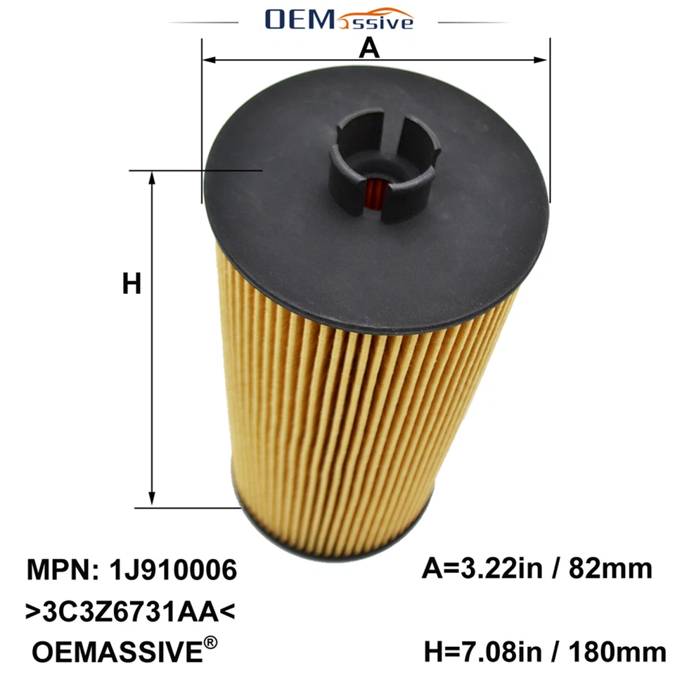 Filtro de aceite de motor, cantidad 12, para Ford F-350 Super Duty 03-2007 6,0 L 08-2010 6,4 L Foto 3 de 4