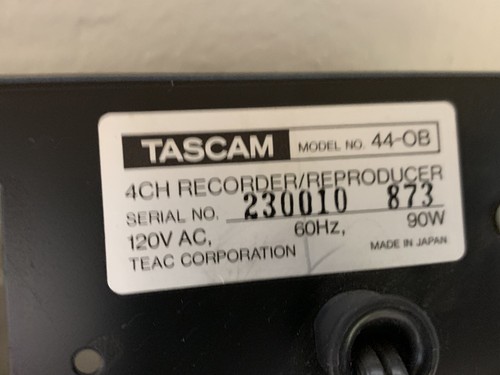 Tascam 44-OB Reel To Reel Tape Recorder Back Plate #12907 - Picture 2 of 12