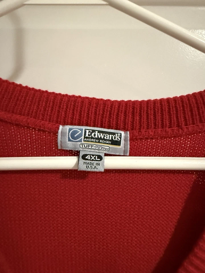 Chaleco suéter cuello en V para hombre 4X Foto 3 de 3