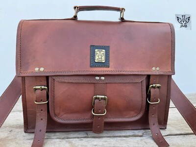 Genuine Men's Handmade Leather Backpack Bag Travel Laptop New Rucksack