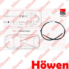 Fits Citroen Xsara 1997-2005 Hand Brake Cable Rear Right Howen #2 4745K1