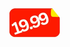 19.99 Pricing Labels | 1.5"x1" Red Price Sale Adhesive Stickers | 1 RL of 1000