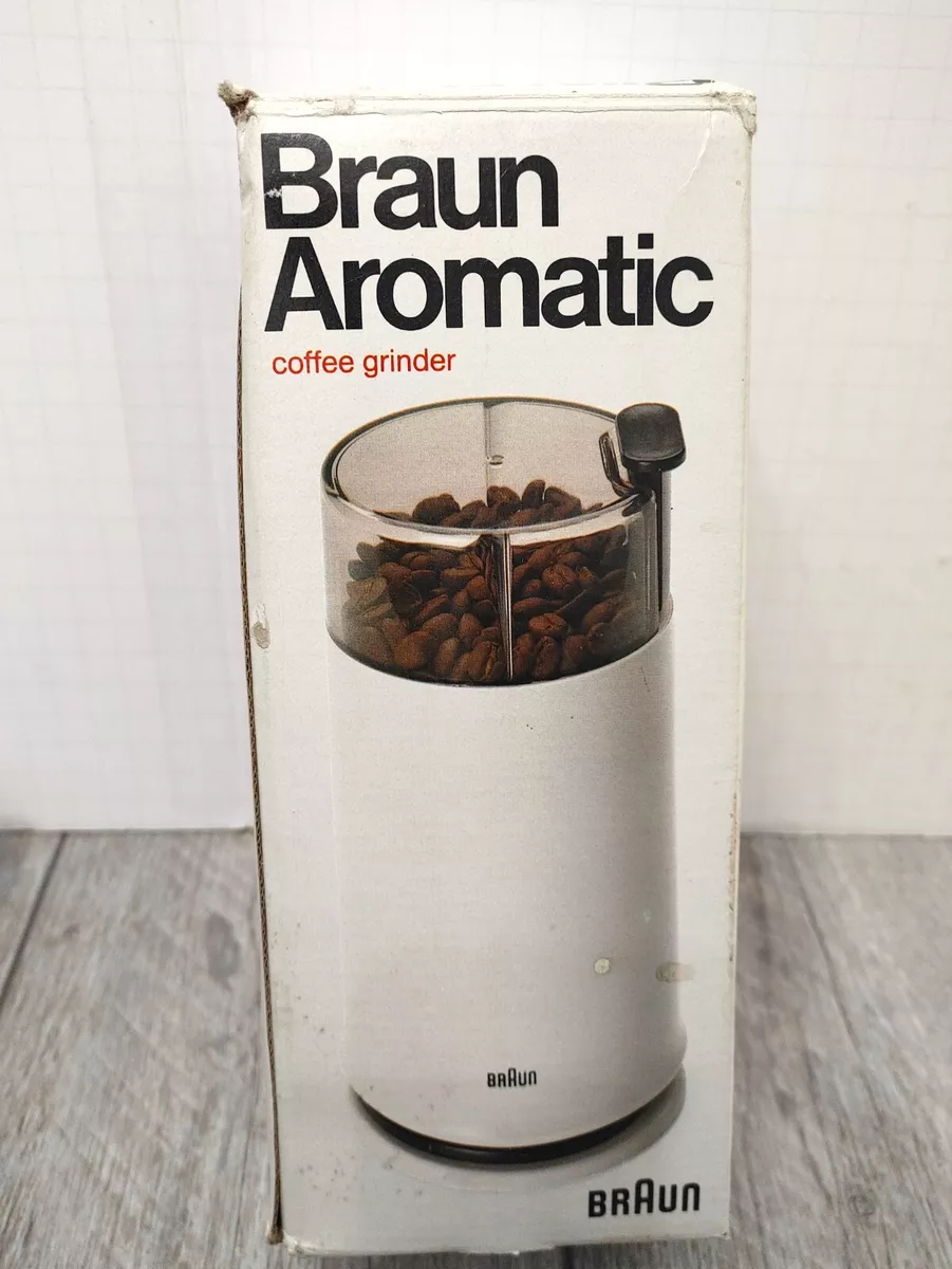 Vintage Braun KSM 2 Aromatic White Electric Coffee Grinder