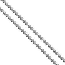 Stainless Steel Military Ball Bead Chain Dog Tag Link Pallini Necklace