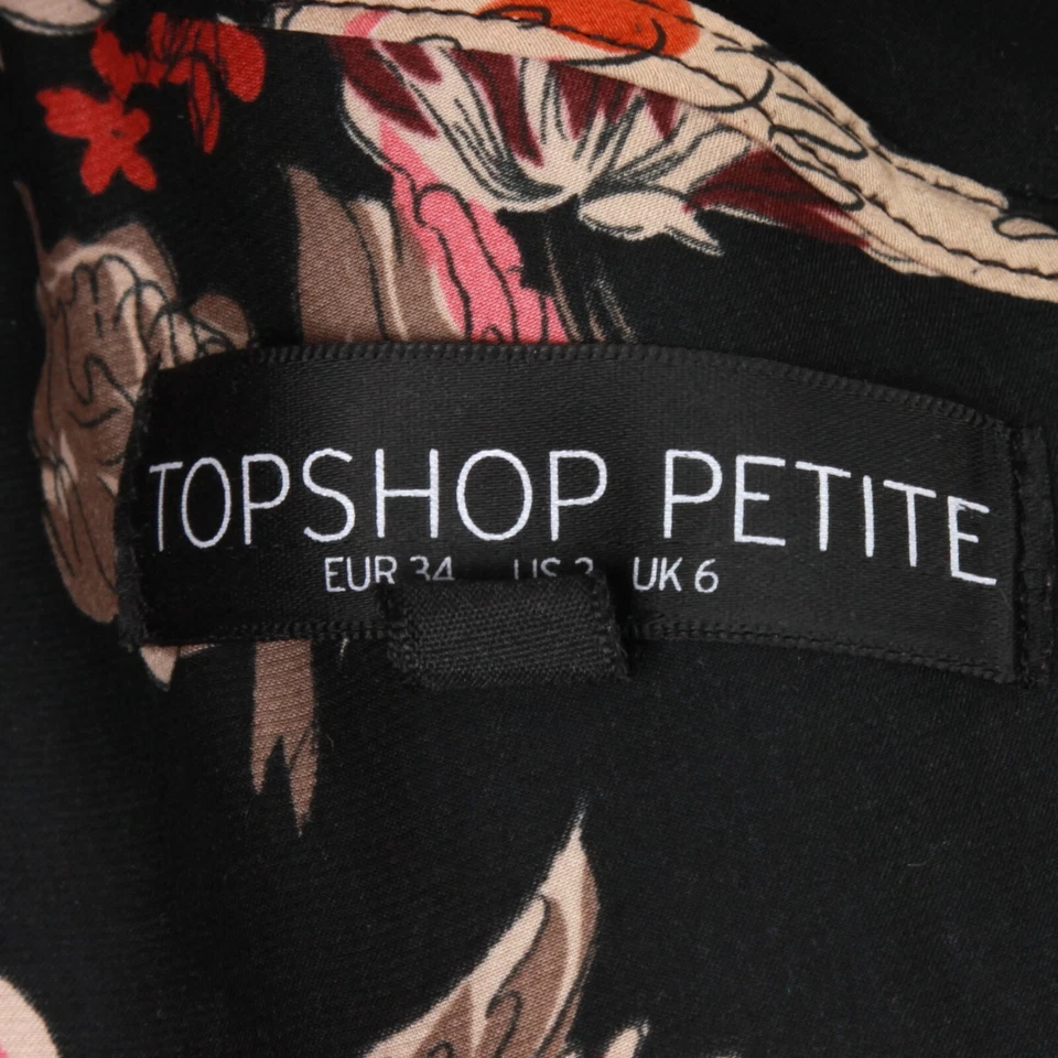 Mameluco Floral Cottagecore Negro Rojo Naranja Fluido Sin Tirantes EE. UU. 2 P/057 Foto 4 de 4