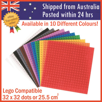 Building Blocks Base Plate Lego Compatible Baseplate 32x32 Studs 25.6 x 25.6 cm eBay