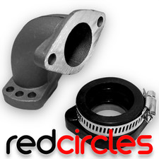 COLLETTORE ASPIRAZIONE PIT BIKE REGOLABILE 26mm e adattatore adatto a PITBIKE 140cc a 160cc