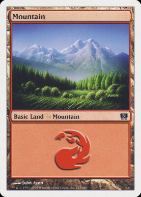 MTG Magic the Gathering Mountain (343/359) Ninth Edition MP | eBay