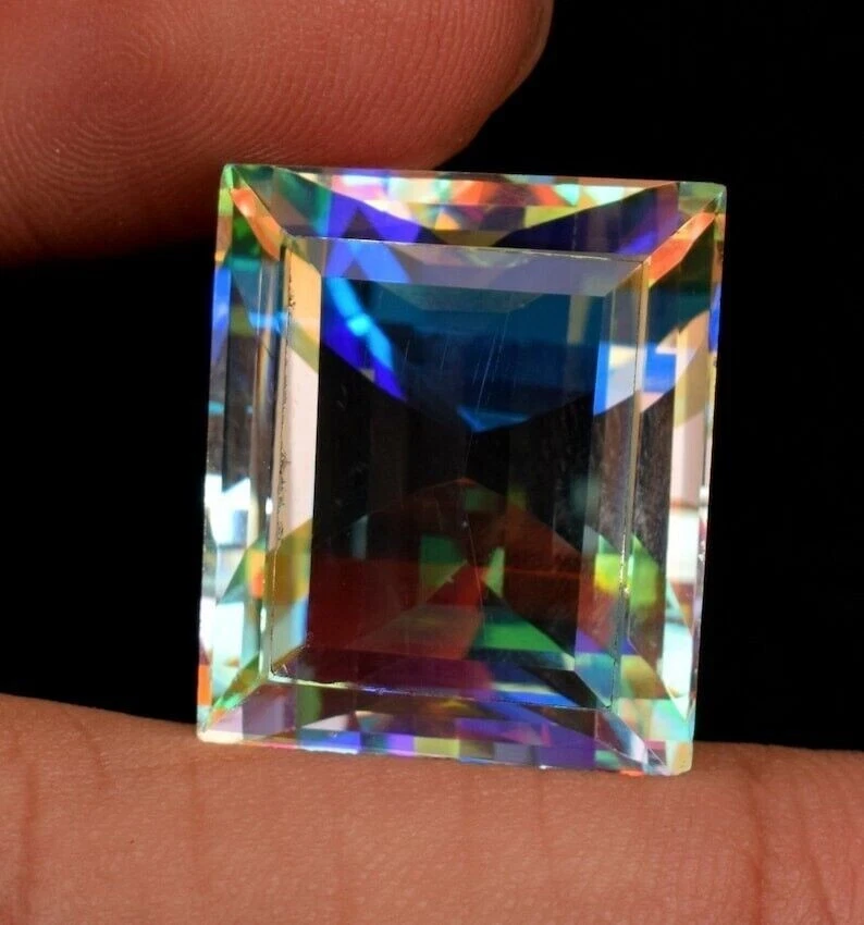 Mystic Quartz Natural Baguette Shape Rainbow Color 30 Ct+ Certified Loose Gems - Image 4 of 4