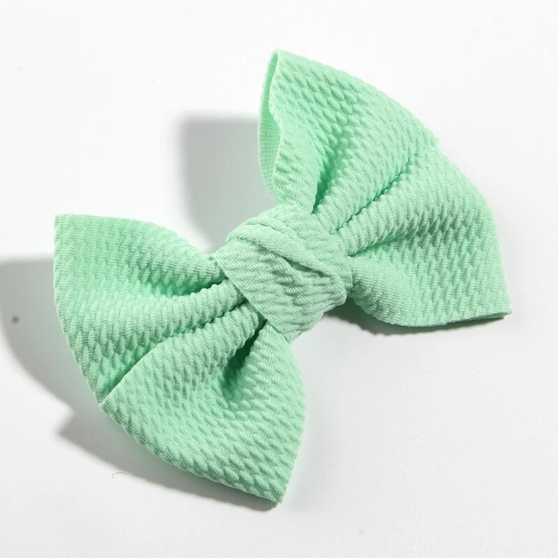 50PCS 11CM 4.3" Big Seersucker Waffle Hair Bows For Hair Accessories Boutique - Image 4 of 4