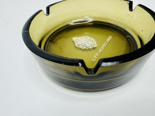 Vintage Loews Monte Carlo Smoke Green Glass Ashtray Made In France Opalex - Picture 5 of 11