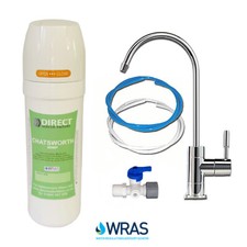 Water Filter System Kit 1 micron carbon block & Scale Inhibitor,  Lift & Twist 