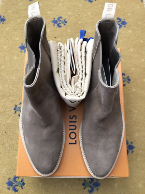 Louis Vuitton Stiefel Chelsea Stiefeletten Wildleder Monogram Herren UK 9 US 10 EU 43 NEU