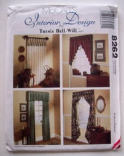 Curtains Drapes window treatments pattern 8262 Uncut