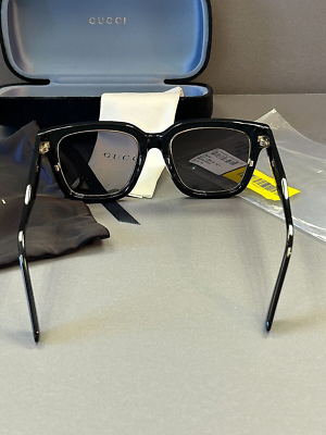 GUCCI SQUARE 52mm LADIES SUNGLASSES GG1136SA 001 BLACK GOLD 