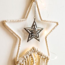 2 X Macrame Woven Wall Hanging Dream Catcher Tapestry Bohemian Star Wall Art Kit