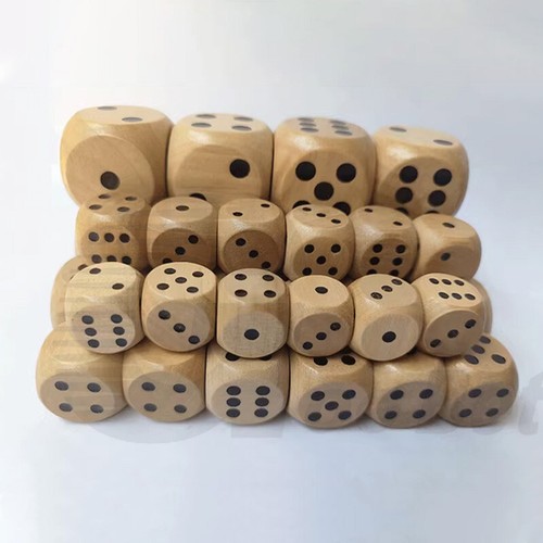 Holzwürfel Augenwürfel Spielwürfel groß 1,8/2/2,5/3cm Brettspiele Kasino Würfel - Bild 9 von 14