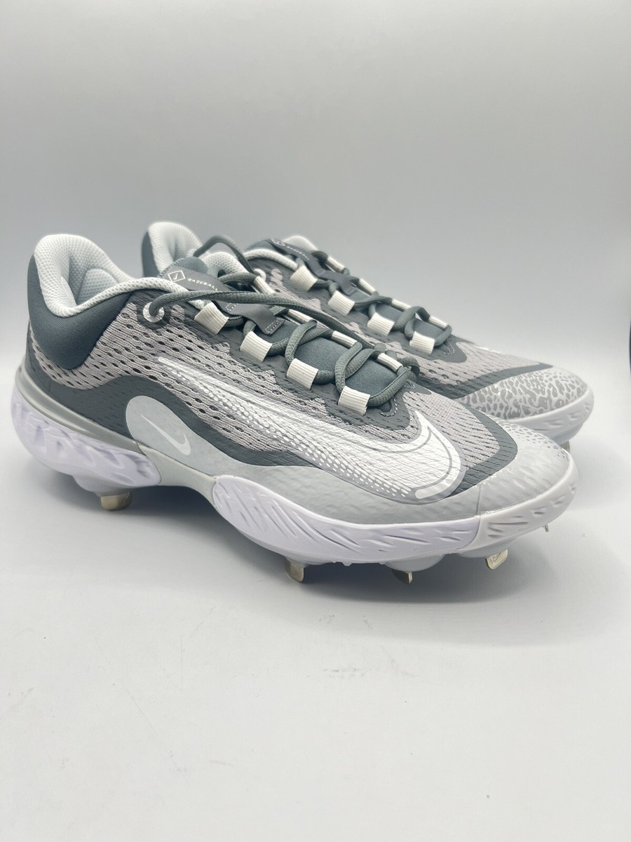 Nike Alpha Huarache Varsity‎ 4 Low Cleats Mens 13 White Wolf Grey Metal Baseball Nike Men main image 3