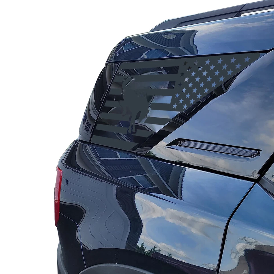 2pcs American Flag Rear Side Window Decals for Ford Bronco Sport 2021-2025 - Изображение 3 из 4