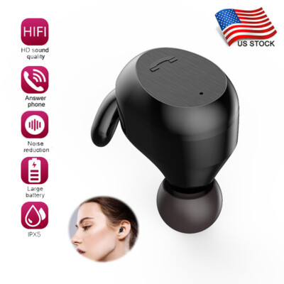 Wireless Bluetooth 5.0 Headset Earphone Mini Earbud In-Ear Headphone for Phones
