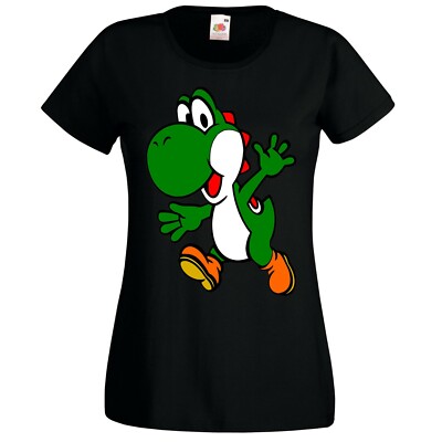 Youth Designz Womens T-Shirt Yoshi 2 Print Funny Mario Luigi Gaming Nerd Geek