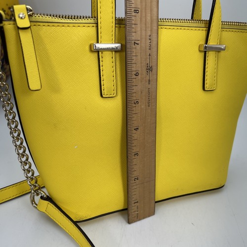 Kate Spade 100% Cow Leather Crossbody Bag Yellow - Picture 16 of 16
