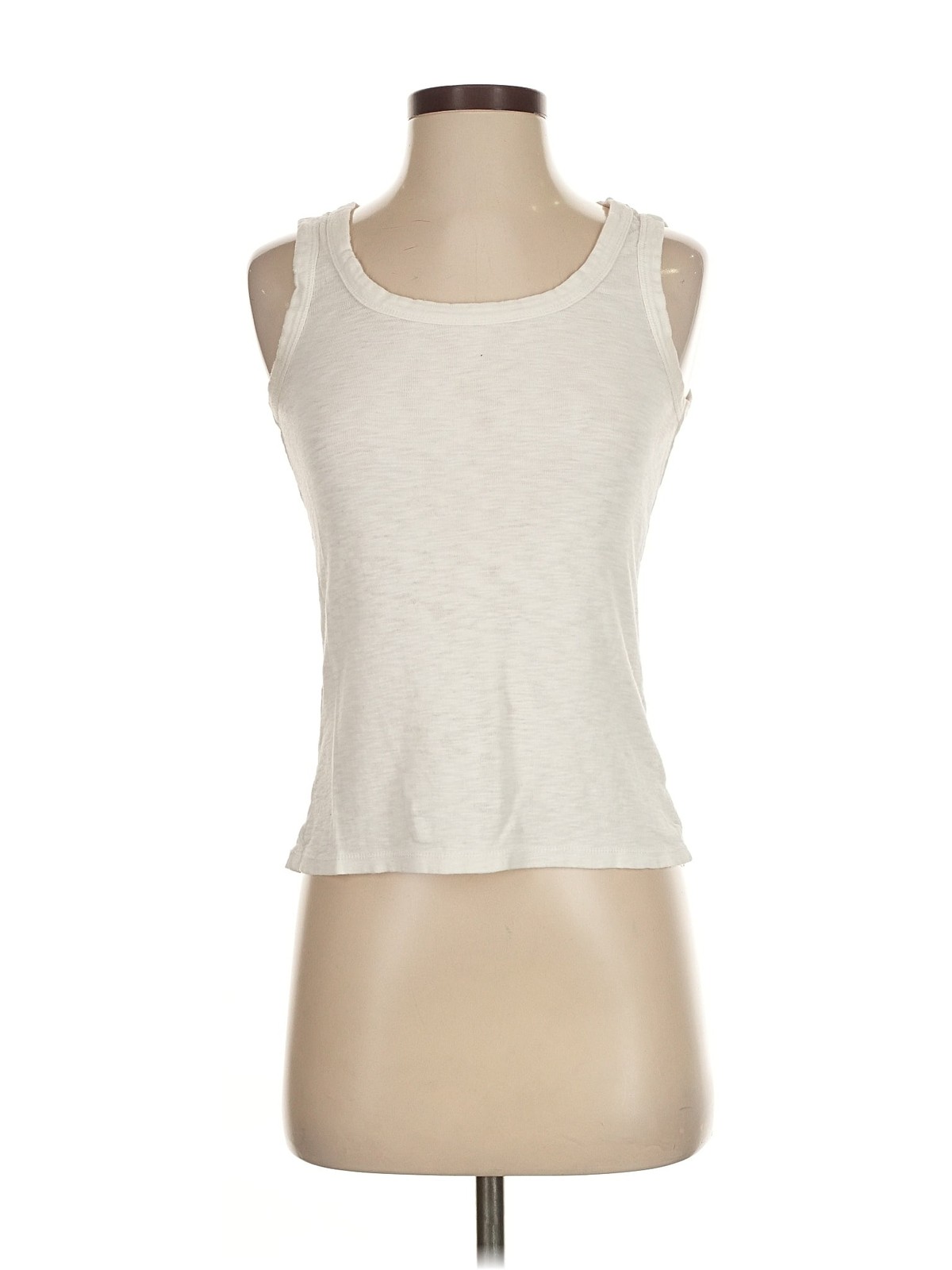 Marled Essentials Women Ivory Tank Top XS