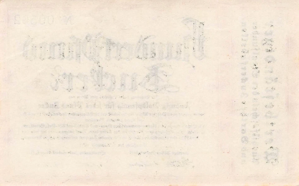 Stralsund Zuckerfabrik G.m.b.H. 100 Pfund Zucker1923 Kfr - Bild 2 von 2