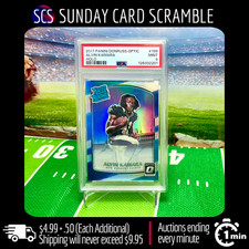 2017 Donruss Optic Blue Holo Prizm Alvin Kamara Rated Rookie #199 PSA 9 🚚🔥
