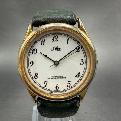 Citizen Club Lamer Watch Men 32mm White Dial Gold Tone Round 4630