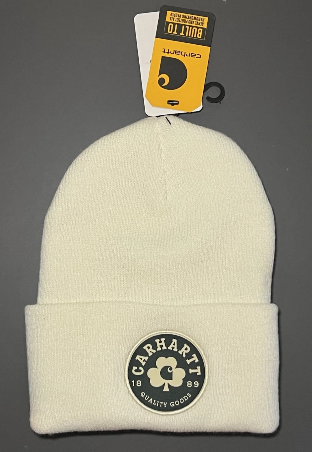 Carhartt Shamrock Off-White Knit Cuffed Beanie OSFA Made in Canada