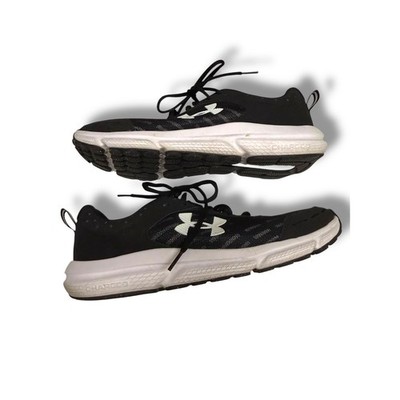 Under Armour Charged Assert 10 Mens Running Shoes Black White 3026175-001 Size 9