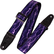 Leathers MP-18 2" Polyester Guitar Strap with Printed Design, Garment Leather En