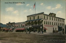 Old Orchard Beach, Maine ME Alcazar Hotel Tichnor 1919 RPO Antique Postcard