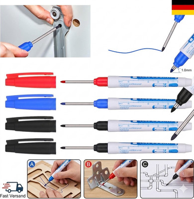 Tieflochmarker 6 Stück mit 30mm langer  für Holz, Kunststoff, Metall