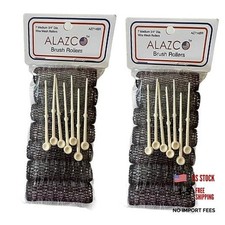 14 pc Vintage Style Hair Roller - Medium BRUSH ROLLERS PINS Mesh Curlers