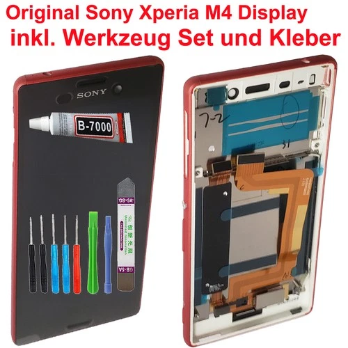 Original Display Sony Xperia M4 Aqua E2303 LCD Touchscreen Screen With Frame
