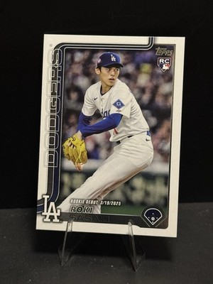 2025 Topps Update #US199 Roki Sasaki (RC) ROOKIE DEBUT  -  Los Angeles Dodgers