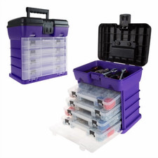 Storage And Tool Box-durable Organizer Utility Box-4 Drawers With 19 Compartment