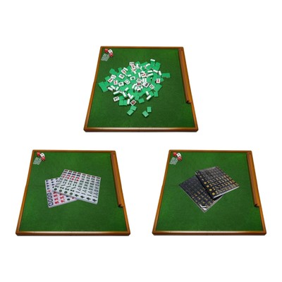 144 Spielsteine Mahjong, Chinesisches Mahjong Spielset, Mini Mahjong Set mit Klapp