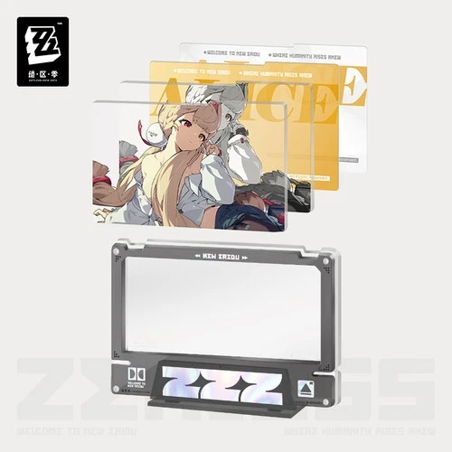 ZZZ miHoYo Zenless Zone Zero Alice Cinema Acrylic Stand Frame Collection Card