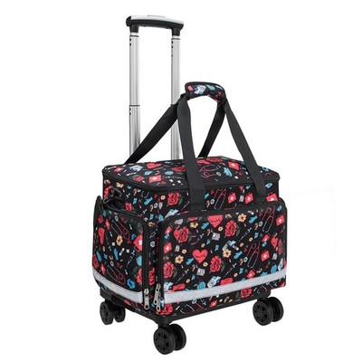 Medical Bag Rolling Roller Bag Trolley Duffel Nurses EMT CNA RN Empty for Fir...