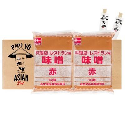 Miso Paste Hanamaruki Aka Misopaste dunkel Aka Miso Sojabohnenpaste 2x1kg