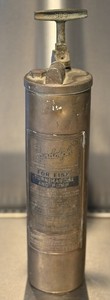 Antique 1920s Brass Randolph Pump Fire Extinguisher EMPTY - Model No. A95207