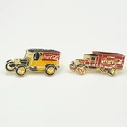 Vintage Coca‑Cola Pins Set of 2 Delivery Trucks - Enamel Pinbacks - EXC