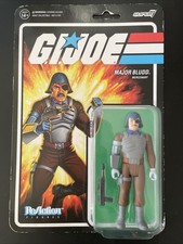 Major Bludd G.I. Joe Super 7 ReAction Action Figure 3.75  Retro-Style Card