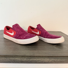 Nike Mens SB Slip-On Low Top Magenta/Red Sued...